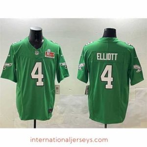 Top notch Philadelphia Eagles 4 Jake Elliott Green 2025 Super Bowl LIX Patch F.U.S.E  Throwback Vapor Untouchable Limited Stitched Football Jersey