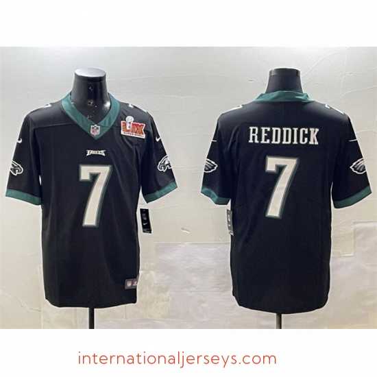 Superb Philadelphia Eagles 7 Haason Reddick Black 2025 Super Bowl LIX Patch Vapor Untouchable Limited Stitched Football Jersey