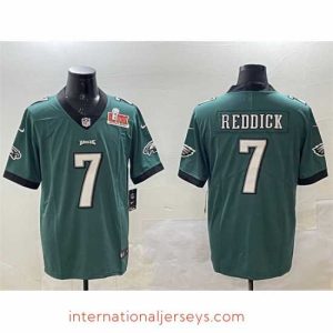 Premium Philadelphia Eagles 7 Haason Reddick Green 2025 Super Bowl LIX Patch Vapor Untouchable Limited Stitched Football Jersey