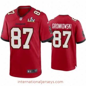 Outstanding Rob Gronkowski Buccaneers Red Super Bowl Lv Game Jersey