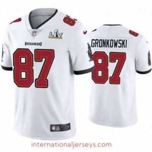 Finest Rob Gronkowski Buccaneers White Super Bowl Lv Vapor Limited Jersey