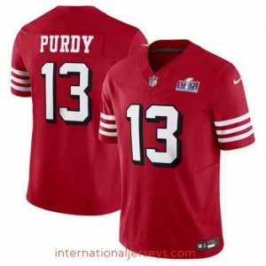 High quality San Francisco 49ers 13 Brock Purdy 2023 F.U.S.E  New Red Vapor Untouchable Limited Stitched Football 2024 Super Bowl LVIII Jersey