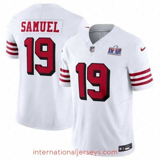 Exquisite San Francisco 49ers 19 Deebo Samuel New White 2023 F.U.S.E Vapor Untouchable Limited Stitched Football 2024 Super Bowl LVIII Jersey