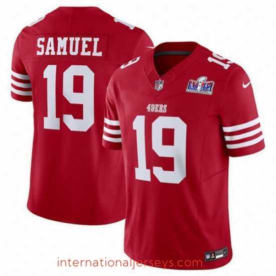 Exquisite San Francisco 49ers 19 Deebo Samuel Red 2023 F.U.S.E Vapor Untouchable Limited Stitched Football 2024 Super Bowl LVIII Jersey
