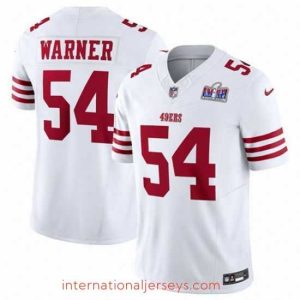Outstanding San Francisco 49ers 54 Fred Warner White 2023 F.U.S.E  Vapor Untouchable Limited Stitched Football 2024 Super Bowl LVIII Jersey