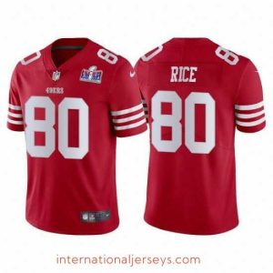 Finest San Francisco 49ers 80 Jerry Rice 2022 New Scarlet Vapor Untouchable Stitched Football 2024 Super Bowl LVIII Jersey