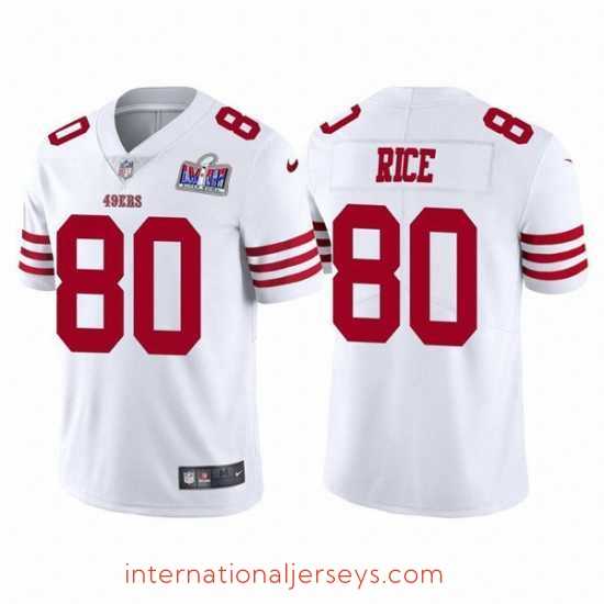 Top notch San Francisco 49ers 80 Jerry Rice 2023 New White Vapor Untouchable Stitched Football 2024 Super Bowl LVIII Jersey