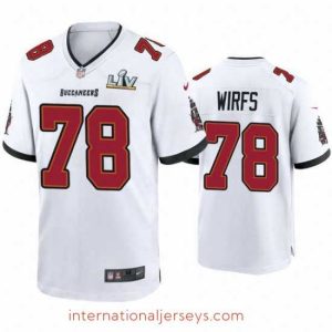 High quality Tristan Wirfs Buccaneers White Super Bowl Lv Game Jersey