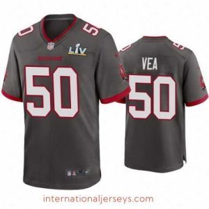 Exceptional Vita Vea Buccaneers Pewter Super Bowl Lv Game Jersey