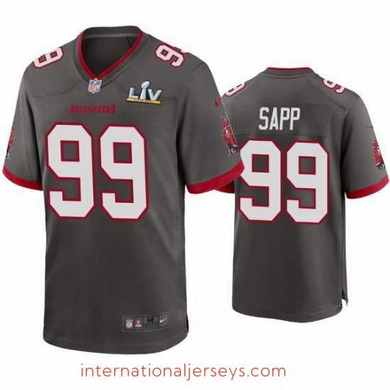 Superior Warren Sapp Buccaneers Pewter Super Bowl Lv Game Jersey