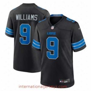 Exceptional Detroit Lions Jameson Williams #9 Black Stitched Vapor Limited Jersey
