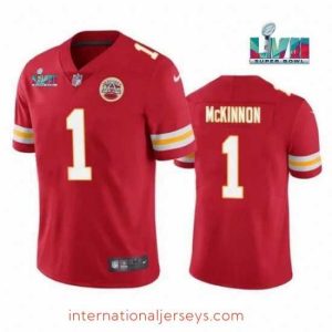 Deluxe Toddler Kansas City Chiefs 1 Jerick McKinnon Red Super Bowl LVII Patch Vapor Untouchable Limited Stitched Jersey