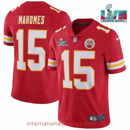 Superior Toddler Kansas City Chiefs 15 Patrick Mahomes Red Super Bowl LVII Patch Vapor Untouchable Limited Stitched Jersey