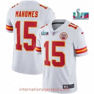 Superior Toddler Kansas City Chiefs 15 Patrick Mahomes White Super Bowl LVII Patch Vapor Untouchable Limited Stitched Jersey
