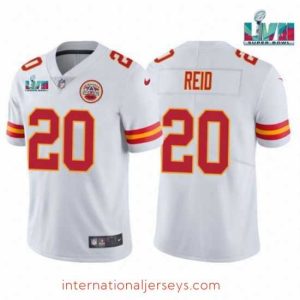 Finest Toddler Kansas City Chiefs 20 Justin Reid White Super Bowl LVII Patch Vapor Untouchable Limited Stitched Jersey