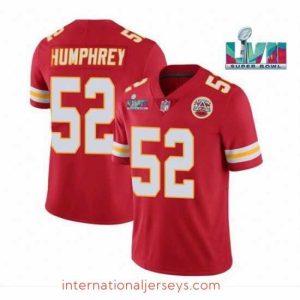 Exquisite Toddler Kansas City Chiefs 52 Creed Humphrey Red Super Bowl LVII Patch Vapor Untouchable Limited Stitched Jersey