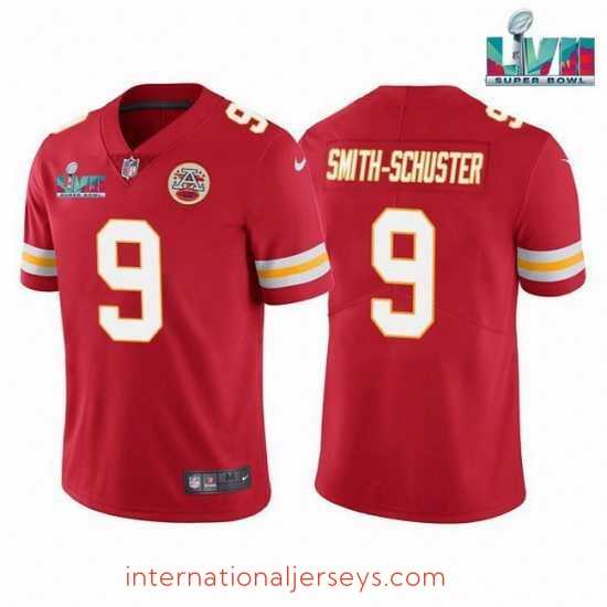 High quality Toddler Kansas City Chiefs 9 JuJu Smith Schuster Red Super Bowl LVII Patch Vapor Untouchable Limited Stitched Jersey
