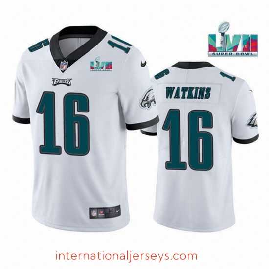 Finest Toddler Philadelphia Eagles 16 Quez Watkins White Super Bowl LVII Vapor Untouchable Limited Stitched Jersey