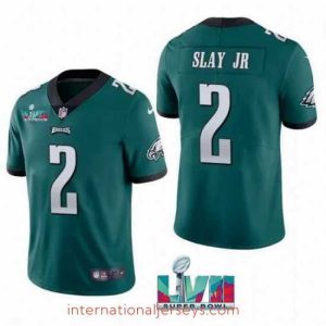 Exceptional Toddler Philadelphia Eagles 2 Darius Slay JR Green Super Bowl LVII Patch Vapor Untouchable Limited Stitched Jersey