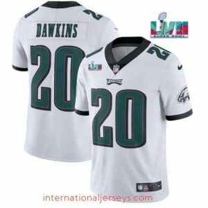 Exceptional Toddler Philadelphia Eagles 20 Brian Dawkins White Super Bowl LVII Patch Vapor Untouchable Limited Stitched Jersey