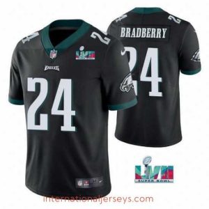 Top notch Toddler Philadelphia Eagles 24 James Bradberry Black Super Bowl LVII Vapor Untouchable Limited Stitched Jersey