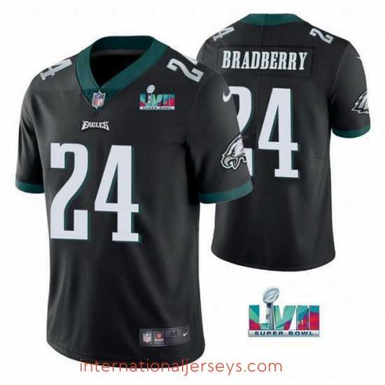 Top notch Toddler Philadelphia Eagles 24 James Bradberry Black Super Bowl LVII Vapor Untouchable Limited Stitched Jersey