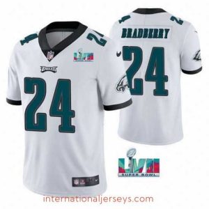 Premium Toddler Philadelphia Eagles 24 James Bradberry White Super Bowl LVII Vapor Untouchable Limited Stitched Jersey