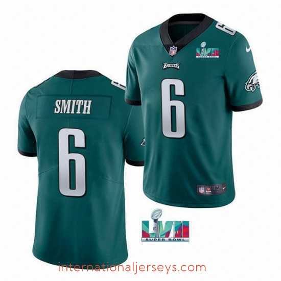 Superior Toddler Philadelphia Eagles 6 DeVonta Smith Green Super Bowl LVII Patch Vapor Untouchable Limited Stitched Jersey