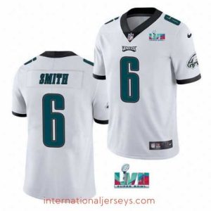 Exquisite Toddler Philadelphia Eagles 6 DeVonta Smith White Super Bowl LVII Patch Vapor Untouchable Limited Stitched Jersey