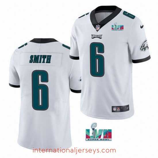 Exquisite Toddler Philadelphia Eagles 6 DeVonta Smith White Super Bowl LVII Patch Vapor Untouchable Limited Stitched Jersey