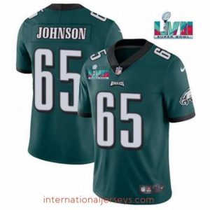 Superior Toddler Philadelphia Eagles 65 Lane Johnson Green Super Bowl LVII Patch Vapor Untouchable Limited Stitched Jersey