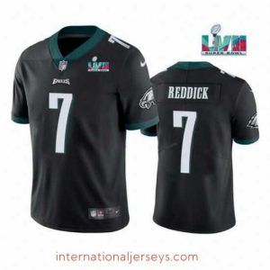 High quality Toddler Philadelphia Eagles 7 Haason Reddick Black Super Bowl LVII Patch Vapor Untouchable Limited Stitched Jersey