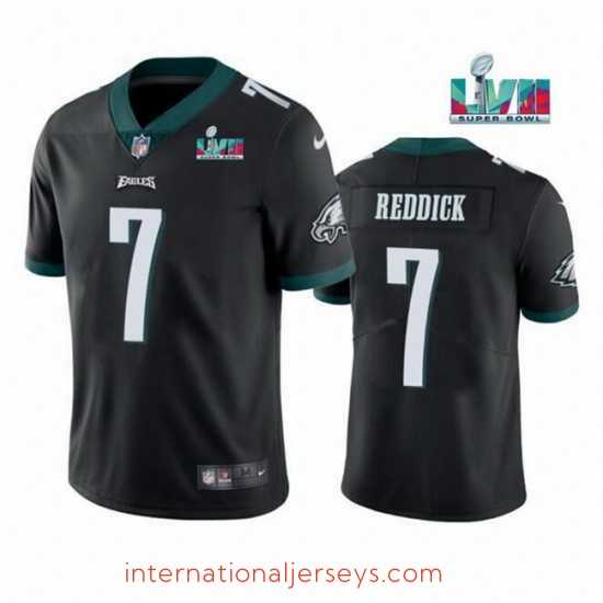 High quality Toddler Philadelphia Eagles 7 Haason Reddick Black Super Bowl LVII Patch Vapor Untouchable Limited Stitched Jersey