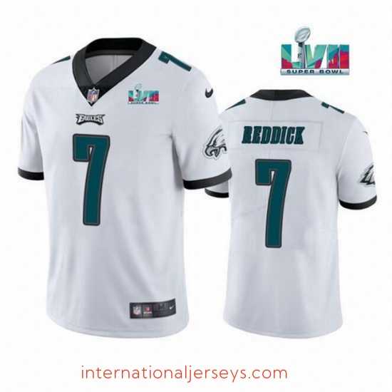Top notch Toddler Philadelphia Eagles 7 Haason Reddick White Super Bowl LVII Patch Vapor Untouchable Limited Stitched Jersey