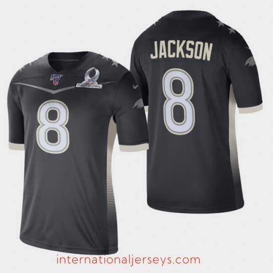 Outstanding Men's Baltimore Ravens #8 Lamar Jackson 2020 AFC Pro Bowl Game Jersey