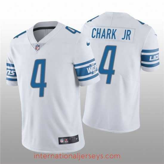 Premium Men's Detroit Lions #4 DJ Chark Jr. White Vapor Untouchable Limited Stitched Jersey