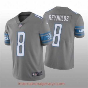 Premium Men's Detroit Lions #8 Josh Reynolds Grey Vapor Untouchable Limited Stitched Jersey