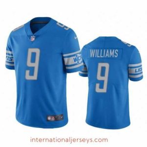 High quality Men's Detroit Lions #9 Jameson Williams Blue Vapor Untouchable Limited Stitched Jersey