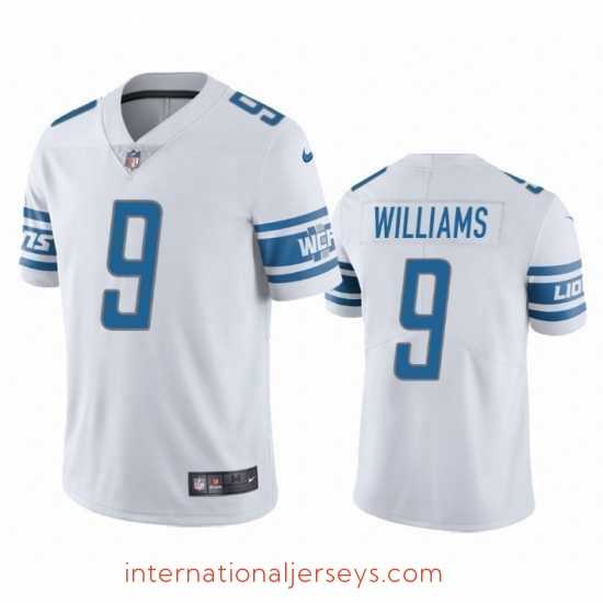 Finest Men's Detroit Lions #9 Jameson Williams White Vapor Untouchable Limited Stitched Jersey
