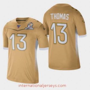 Exquisite Men's New Orleans Saints #13 Michael Thomas 2020 NFC Pro Bowl Game Jersey