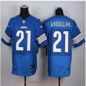 High quality New Detroit Lions #21 Ameer Abdullah Blue Team Color Stitched NFL Elite jersey