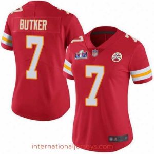 Exquisite Nike Chiefs 7 Harrison Butker Red Team Color Bound Stitched NFL Vapor Untouchable Limited 2024 Super Bowl LVIII Jersey