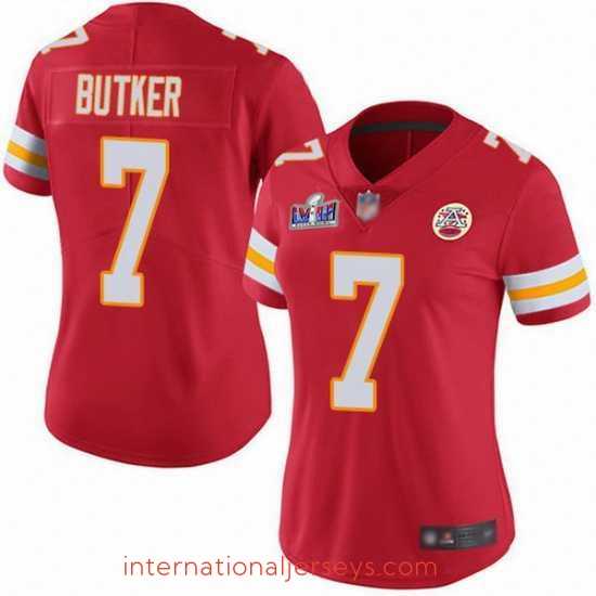 Exquisite Nike Chiefs 7 Harrison Butker Red Team Color Bound Stitched NFL Vapor Untouchable Limited 2024 Super Bowl LVIII Jersey