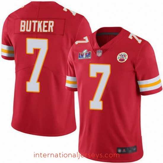 Exceptional Nike Chiefs 7 Harrison Butker Red Team Color Bound Stitched NFL Vapor Untouchable Limited 2024 Super Bowl LVIII Jersey