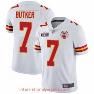 Superb Nike Chiefs 7 Harrison Butker White Bound Stitched NFL Vapor Untouchable Limited 2024 Super Bowl LVIII Jersey