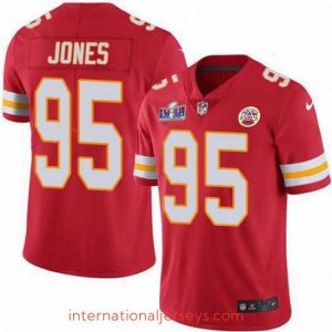 High quality Nike Chiefs 95 Chris Jones Red Team Color Bound Stitched NFL Vapor Untouchable Limited 2024 Super Bowl LVIII Jersey