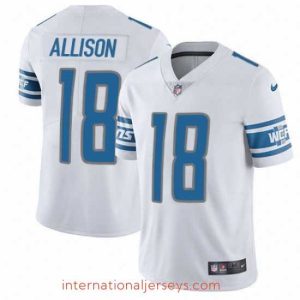 Superb Nike Detroit Lions 18 Geronimo Allison White Stitched NFL Vapor Untouchable Limited Jersey