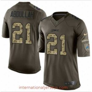 Premium Nike Detroit Lions #21 Ameer Abdullah Green 27s Stitched NFL Limited Salute to Service Jersey