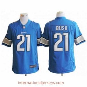 Superior Nike Detroit Lions 21 Reggie Bush Blue Limited NFL Jersey