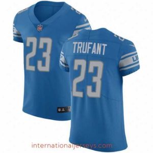 Deluxe Nike Detroit Lions 23 Desmond Trufant Blue Team Color Stitched NFL Vapor Untouchable Elite Jersey